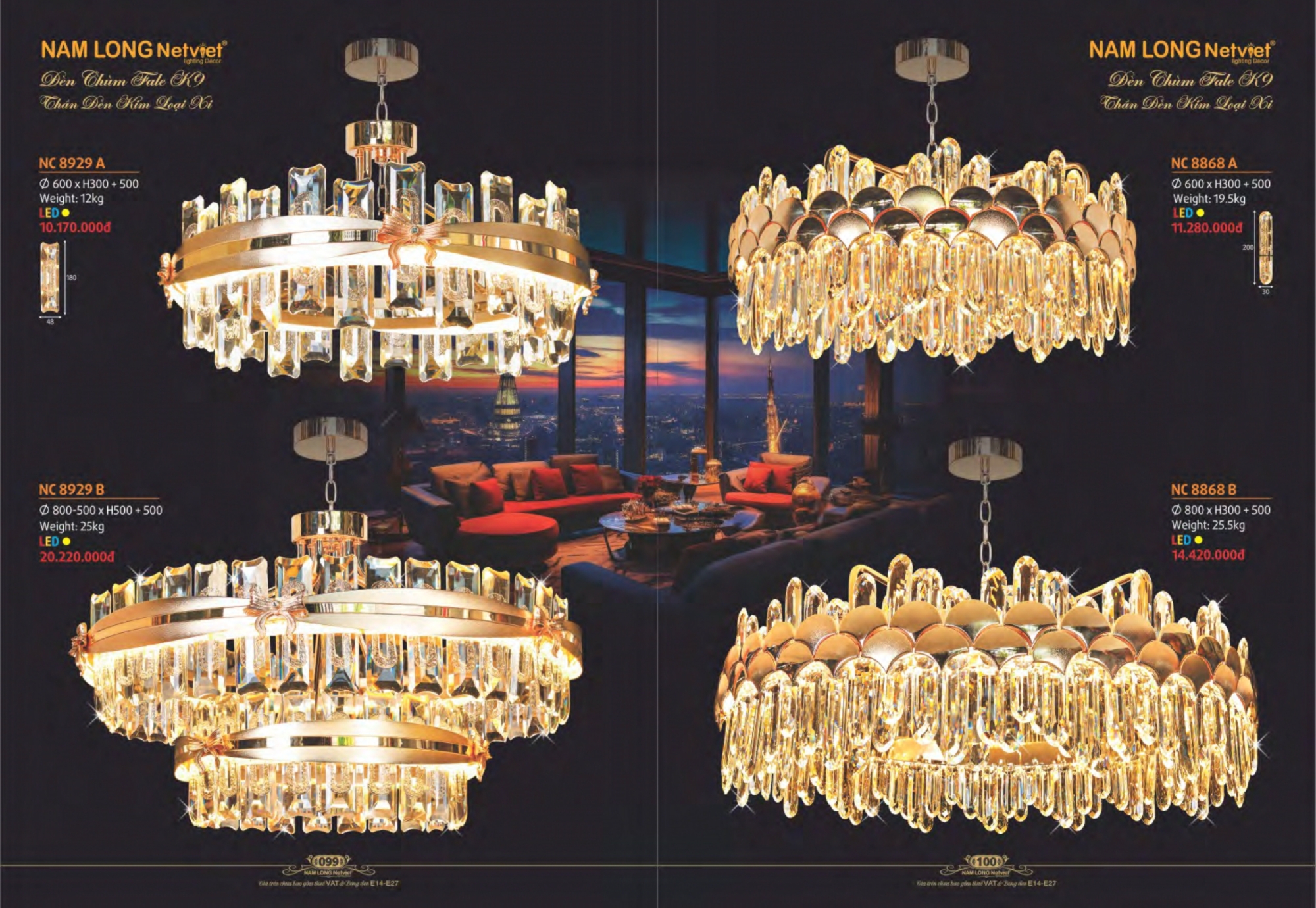 Bảng giá đèn trang trí Nam Long